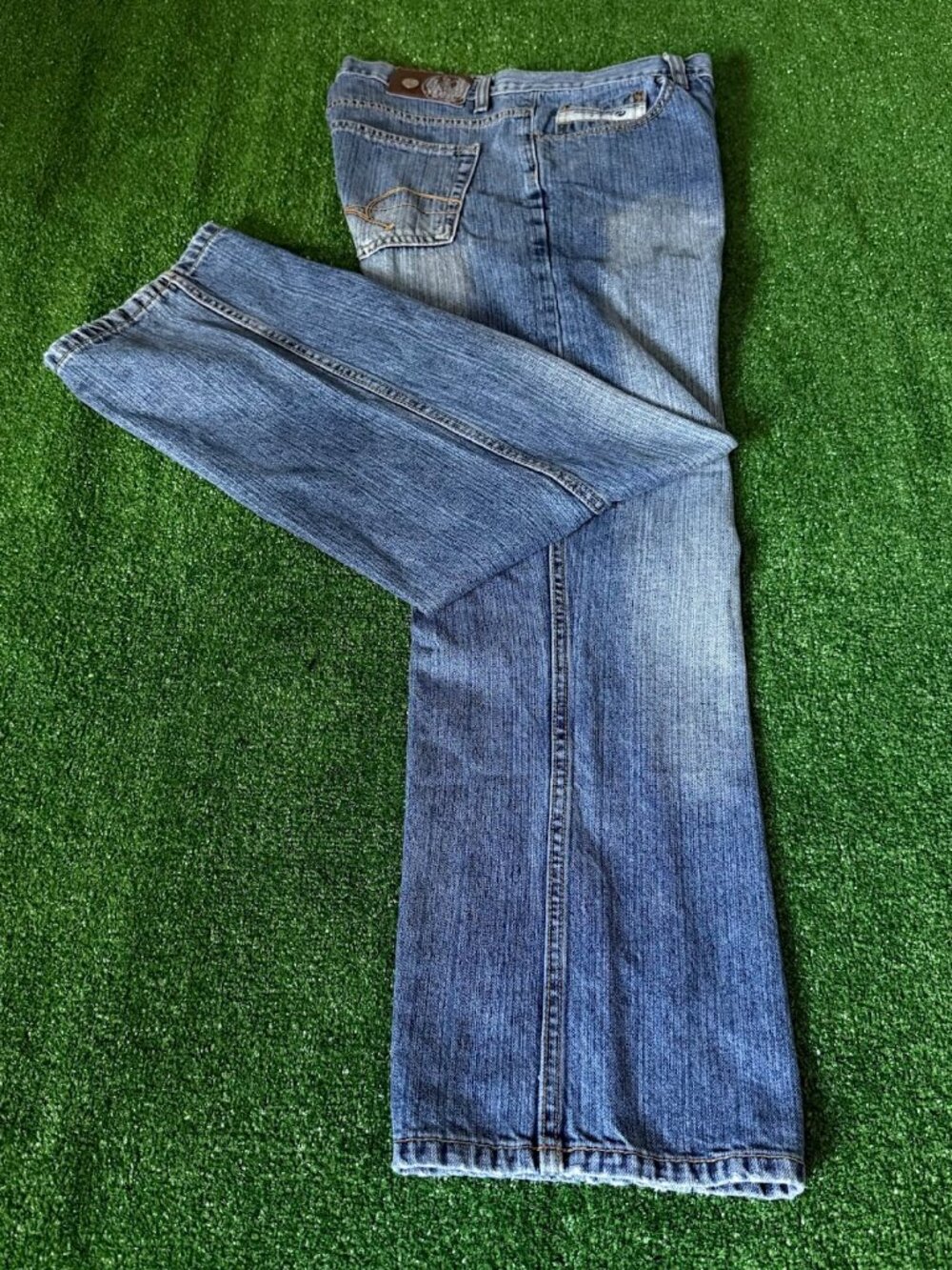 Vintage Paco Jeans NYC Men's Loose Straight Leg Blue Jeans 32x30 Hip Hop Y2K